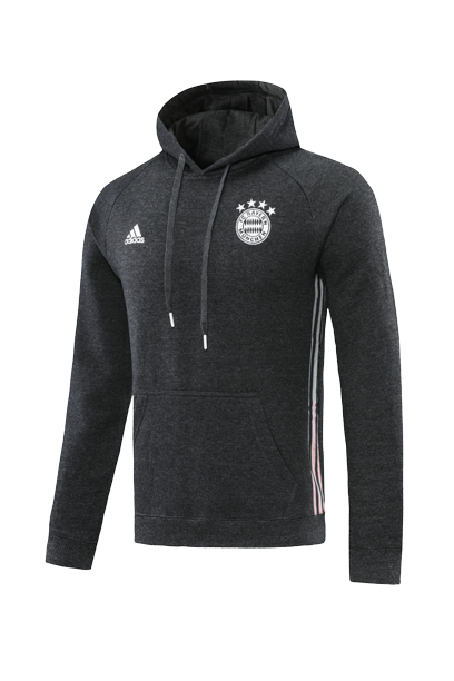 FC Bayern Fleece Pullover Hoodie – Dark Grey