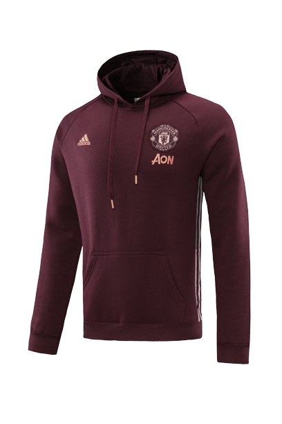 Manchester United Fleece Pullover Hoodie – Burgundy